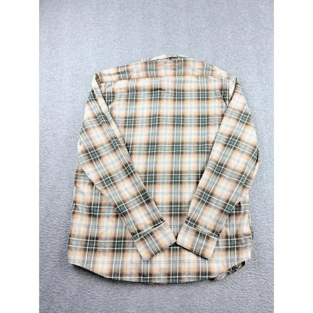 Banana Republic Men's Large Plaid Flannel Shirt Button Up Long Sleeve‎ Cotton